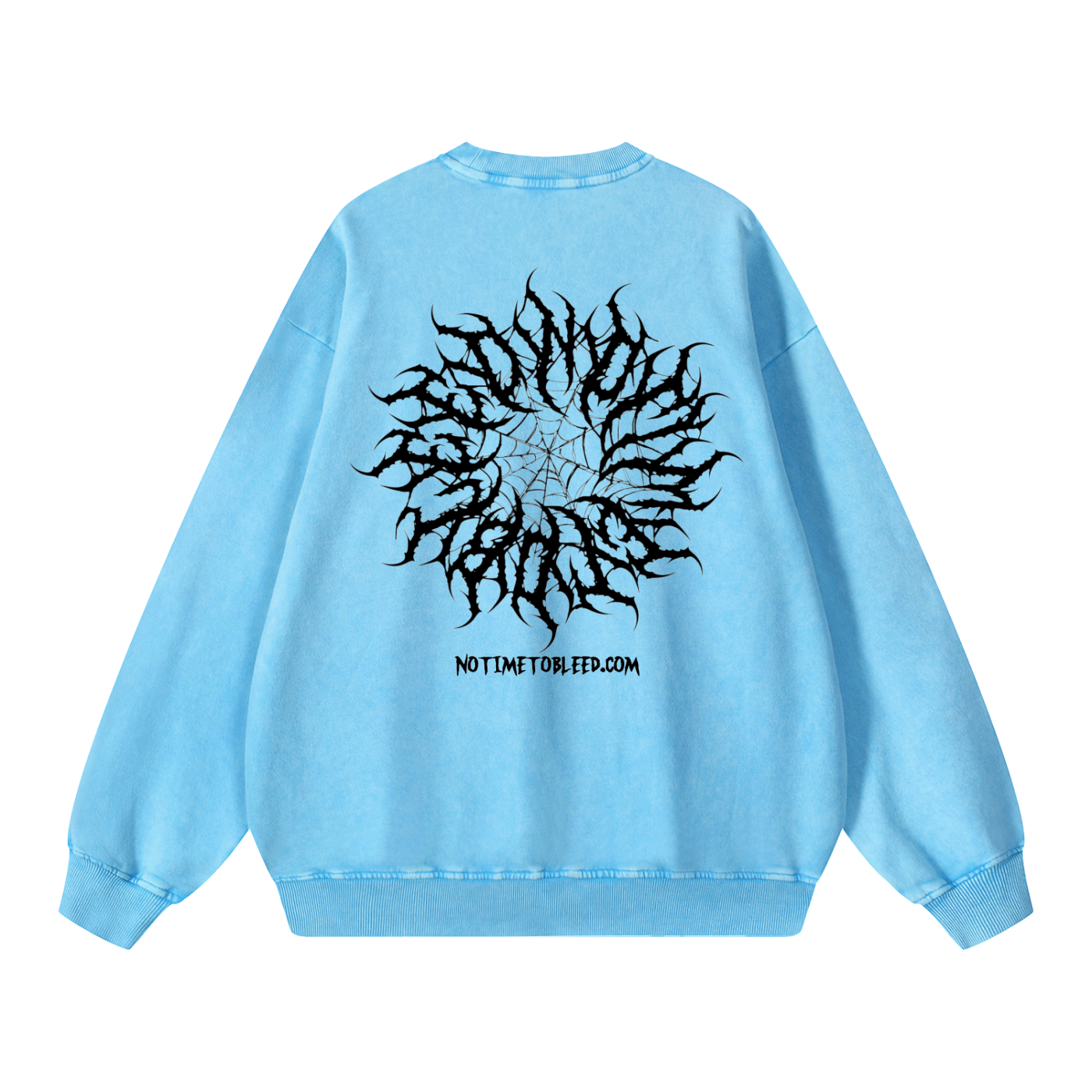 Dead ♡ SkyBlue Snow Washed Oversized Sweatshirt
