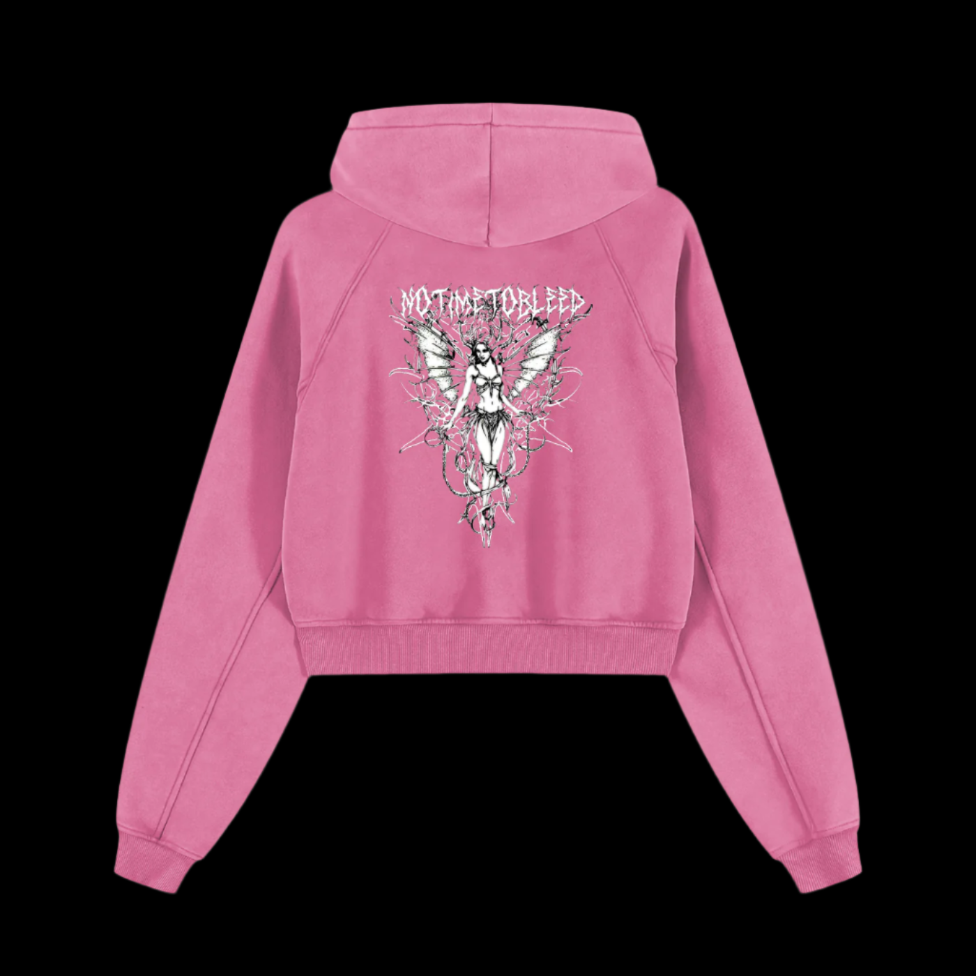 Fairy Snow Washed Cropped Hoodie