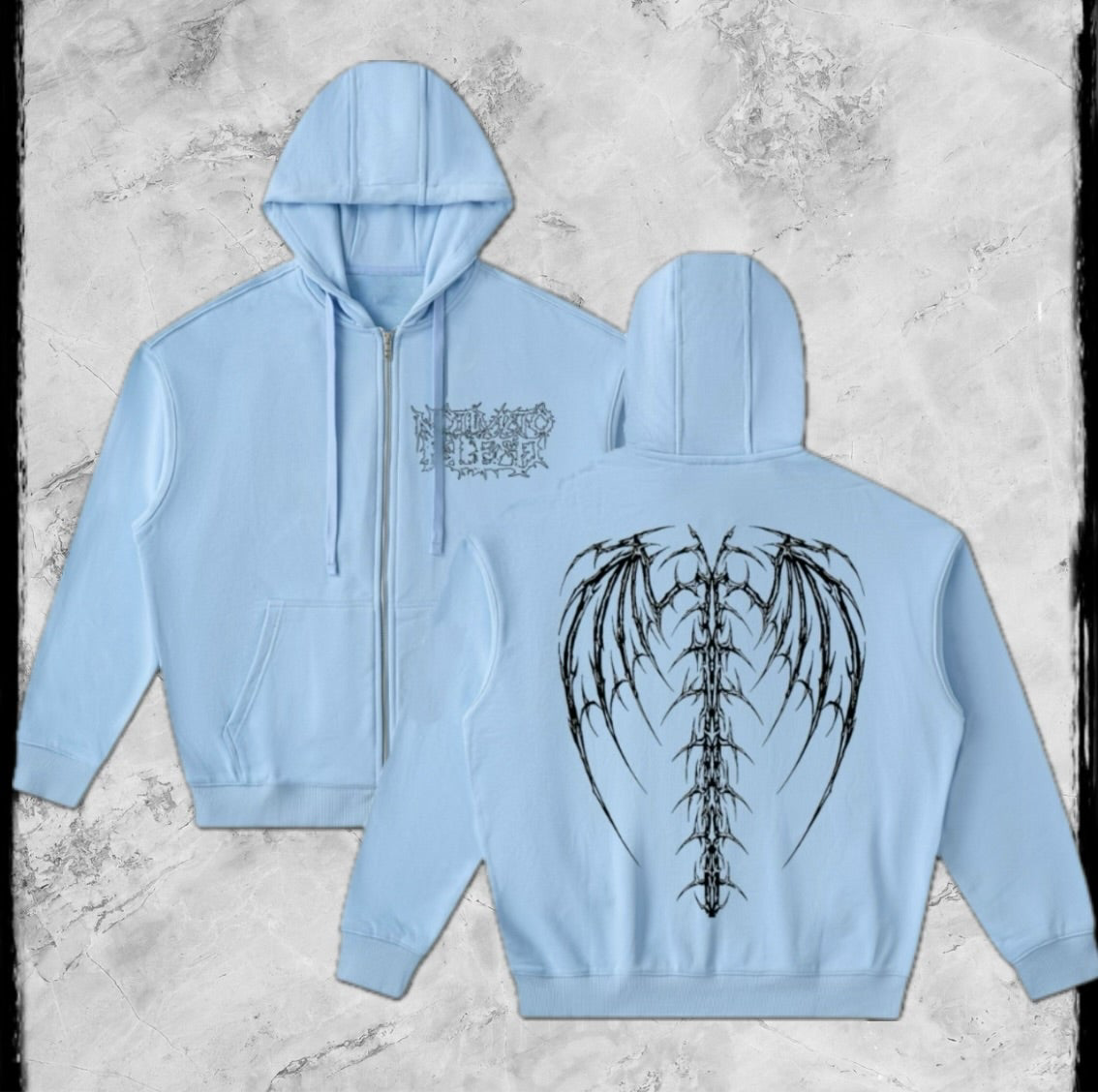 NTTB Wings Drop-Shoulder Zip Up Hoodie