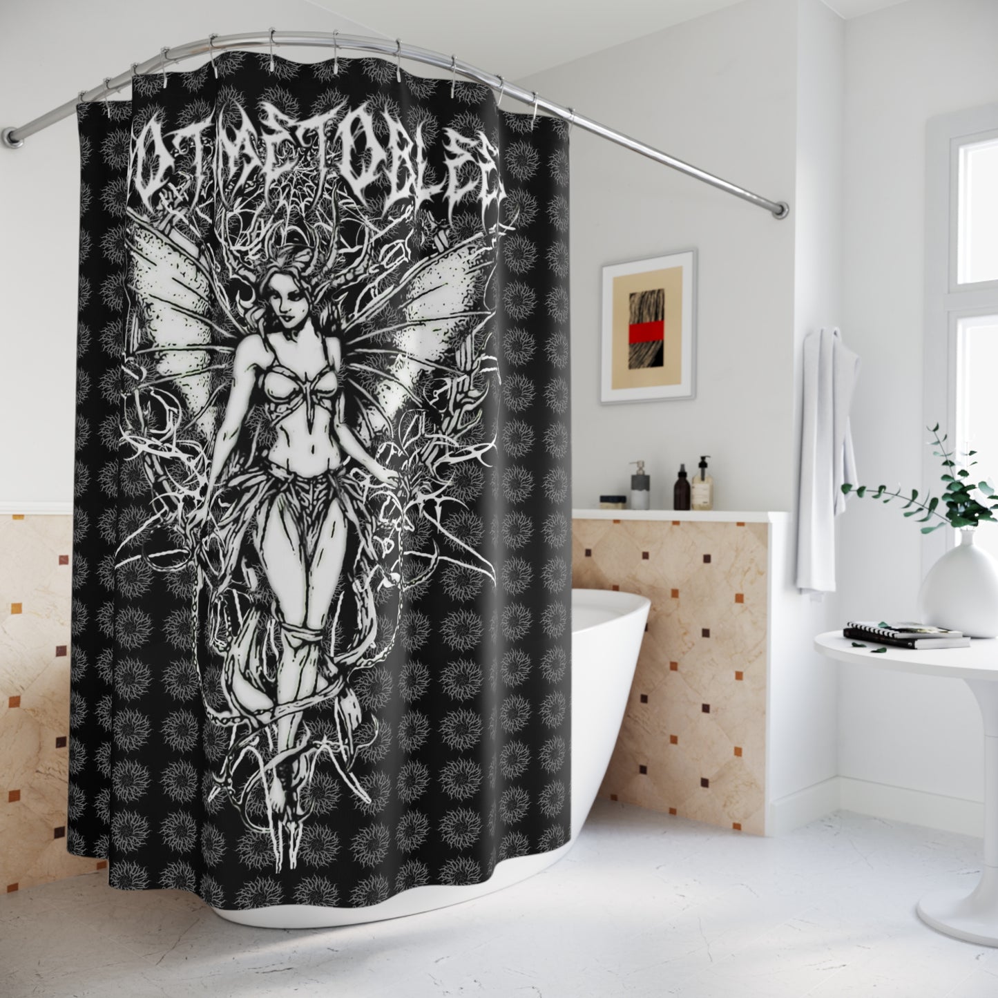Goth Fairy Shower Curtain
