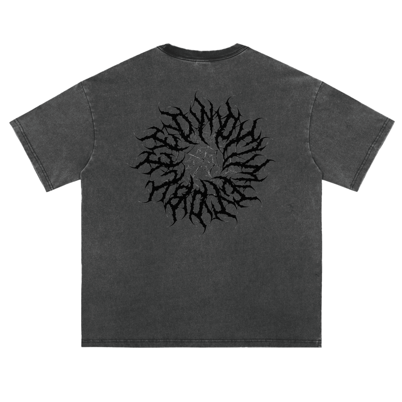 Spider Fluffy Vintage Washed T-Shirt - 250 GSM
