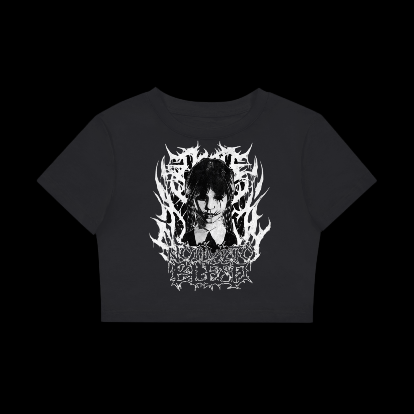 Dead Wednesday Fitted Crop Cotton T-Shirt