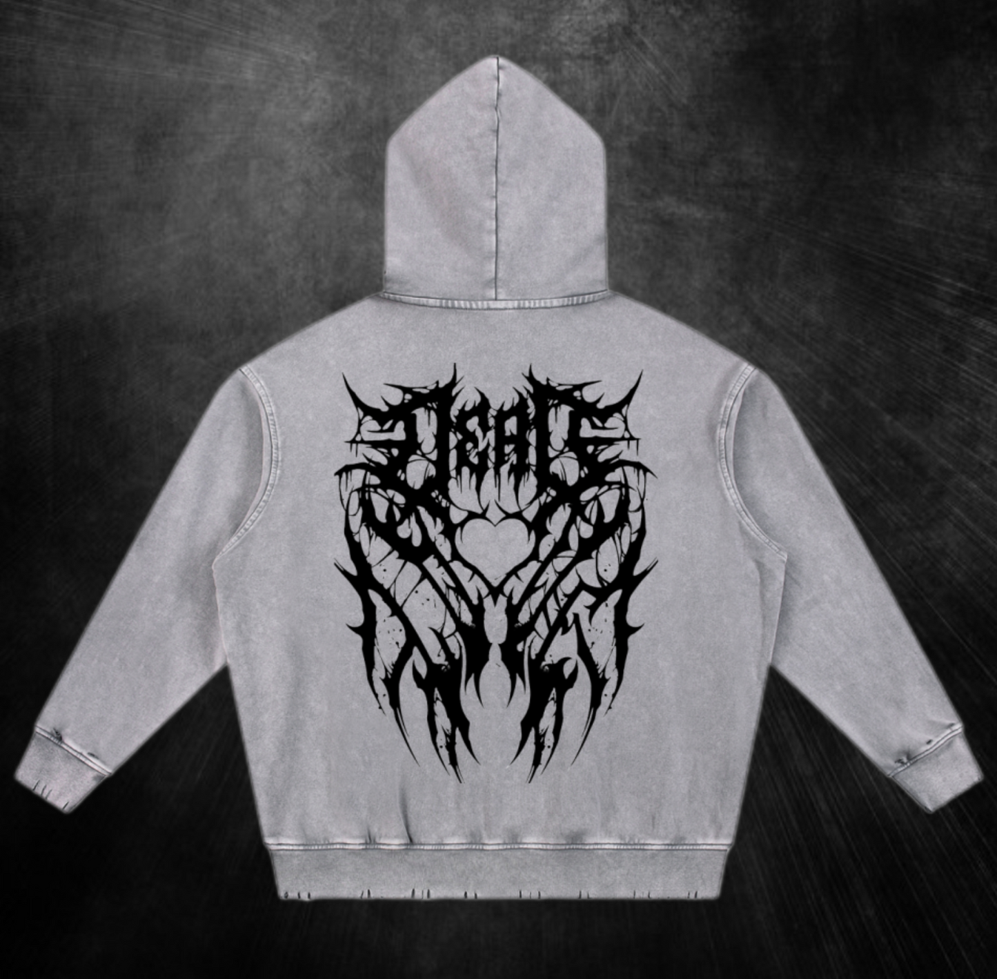 Dead Snow Wash Hand-Frayed Heavyweight Hoodie