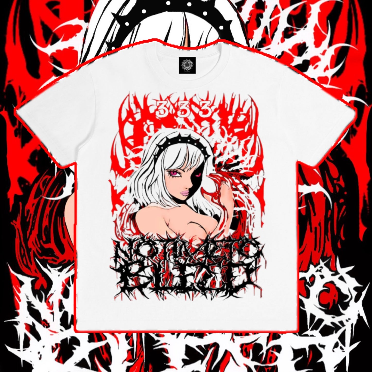 notimetobleed anime girl white T-shirt