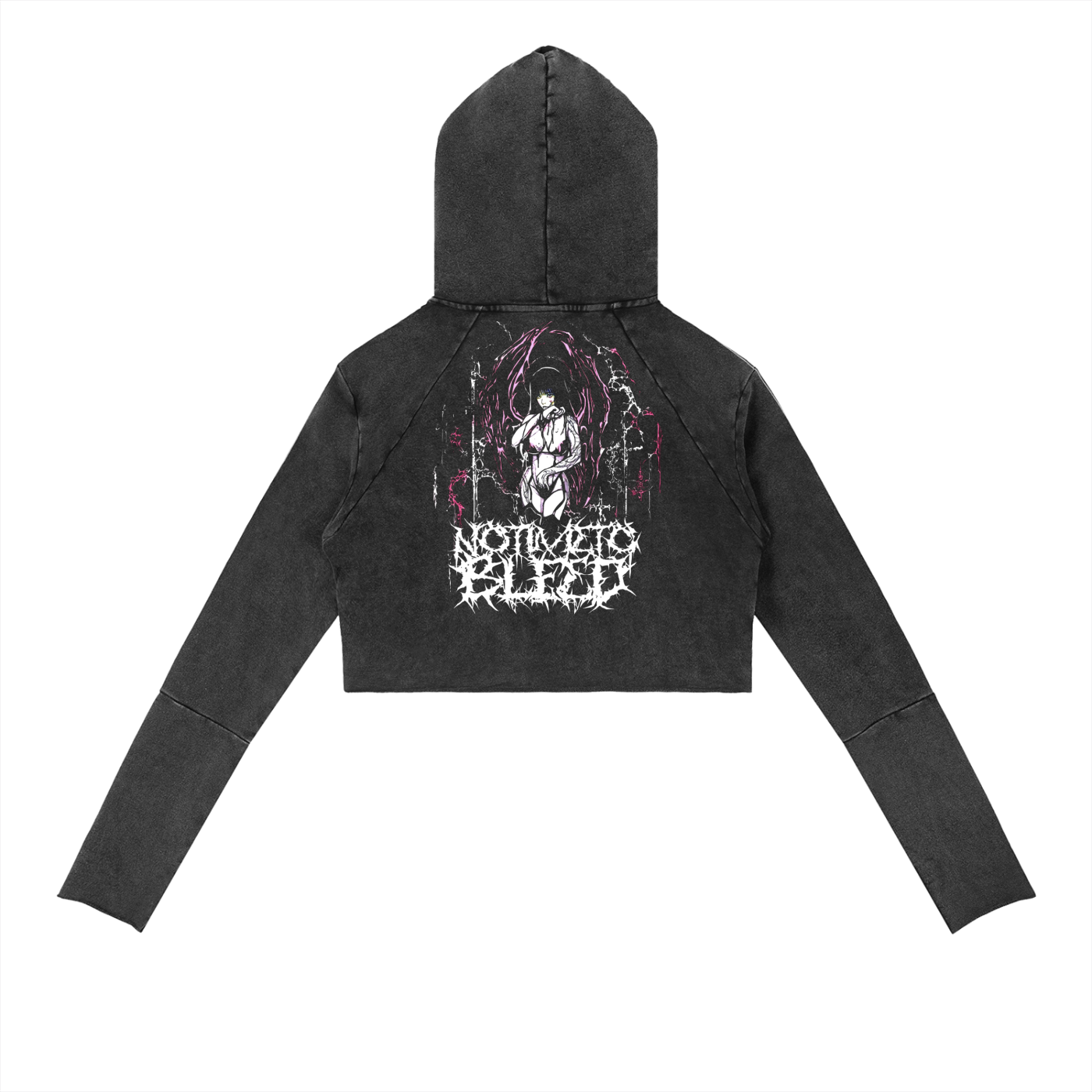 Fallen Fairy Vintage Washed Raw Edge Hoodie