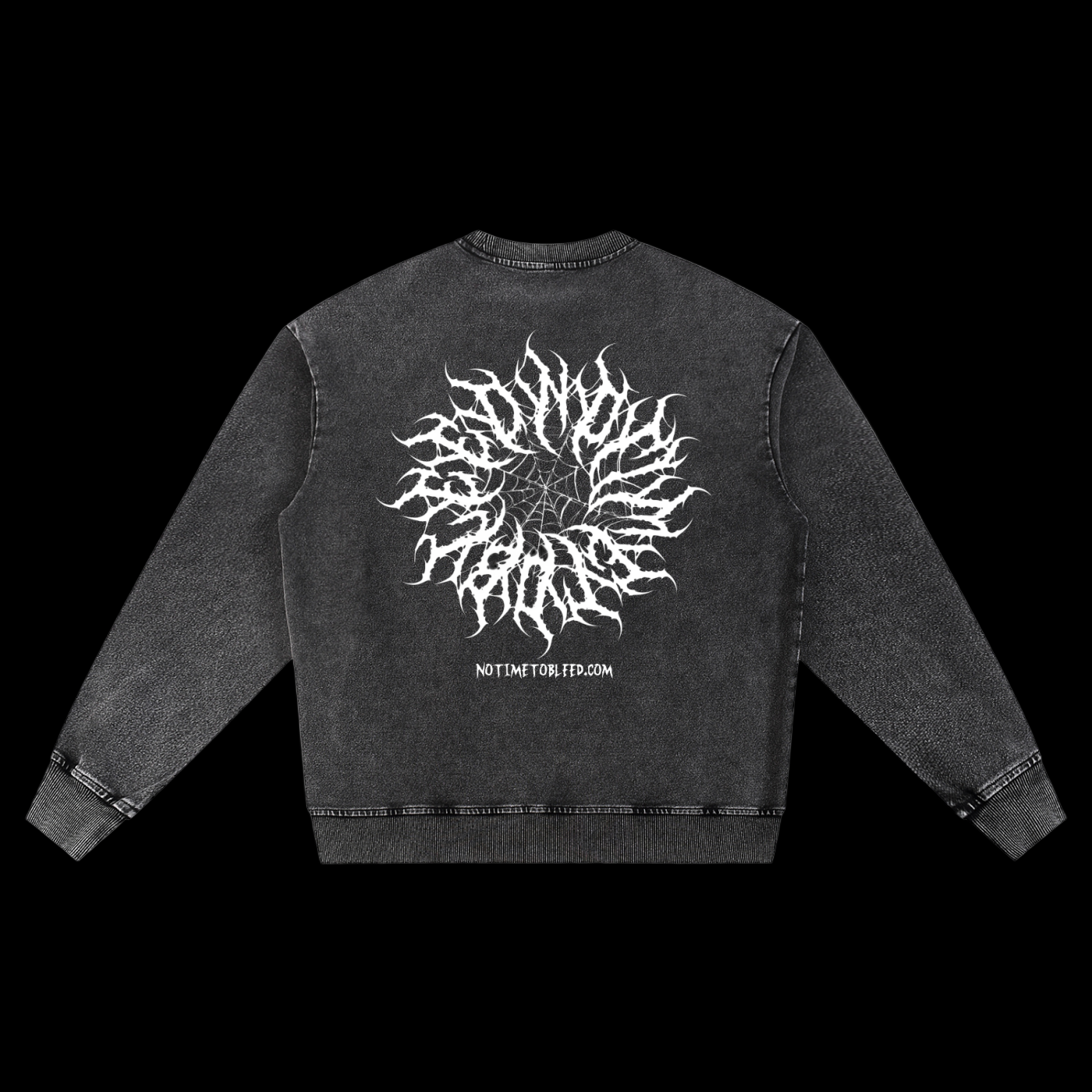 Moon Snow Wash Oversized Crewneck Sweatshirt