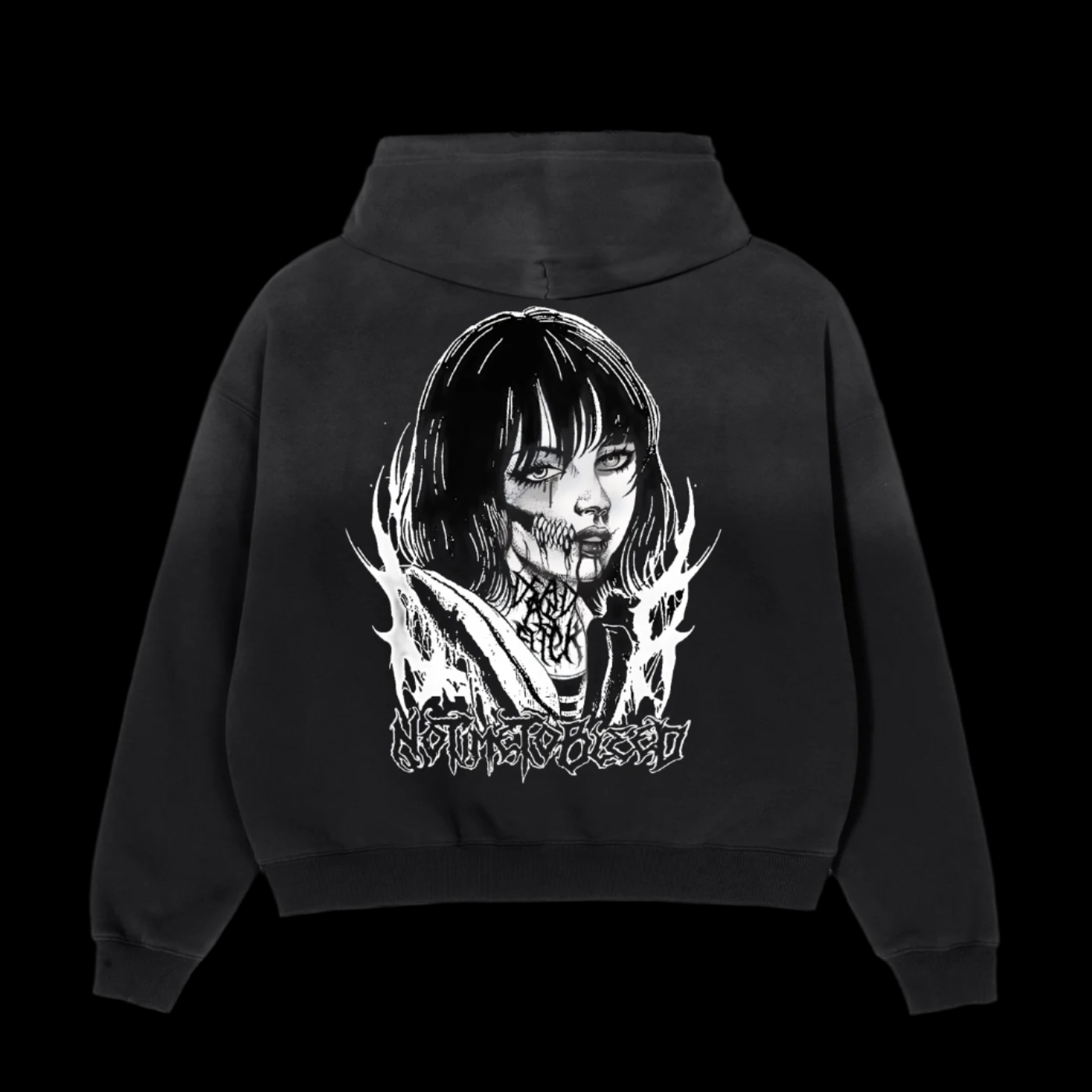 NoTime Frayed Sunfade Boxy Hoodie