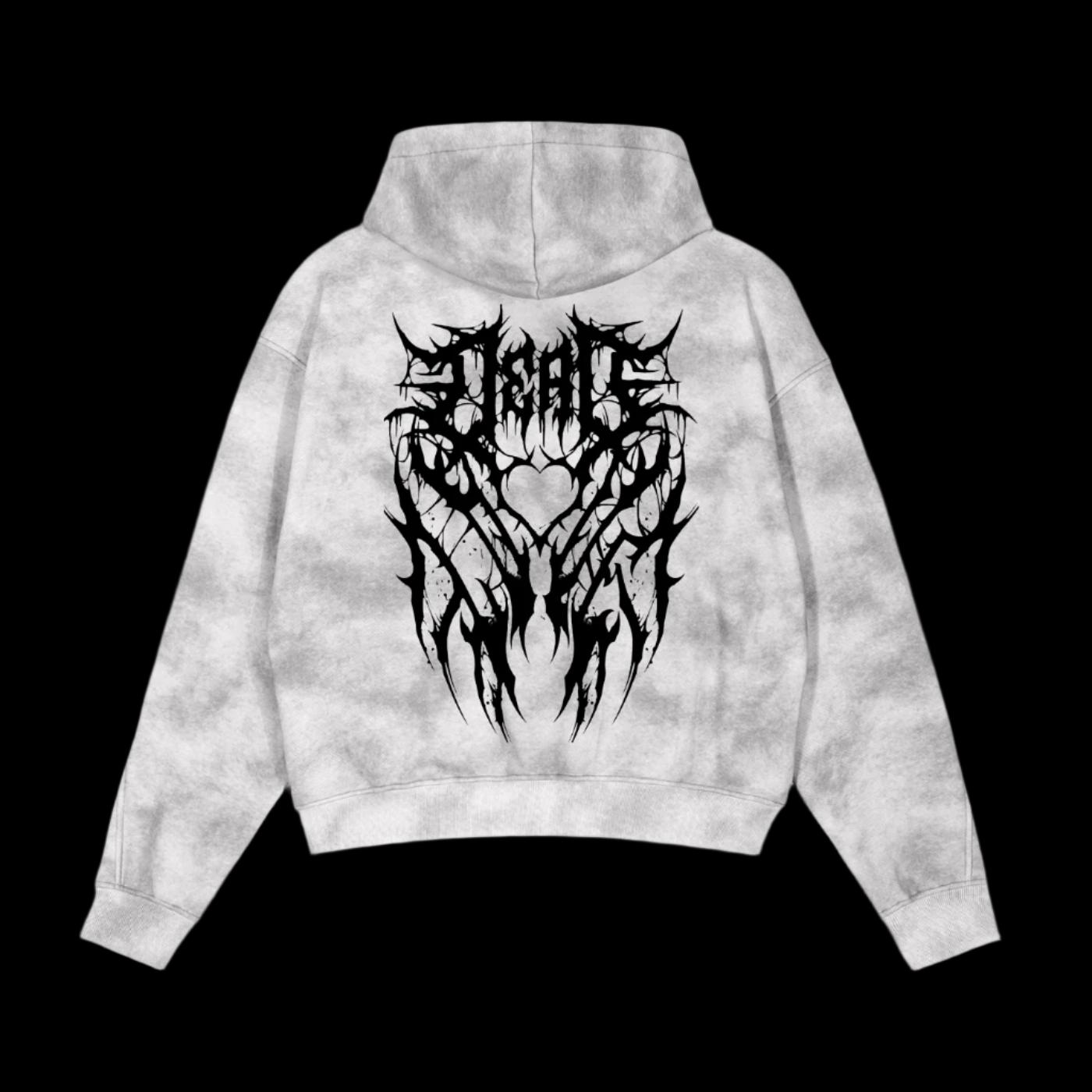 Dead Dirty Washed Boxy Zip-up Fleece Hoodie