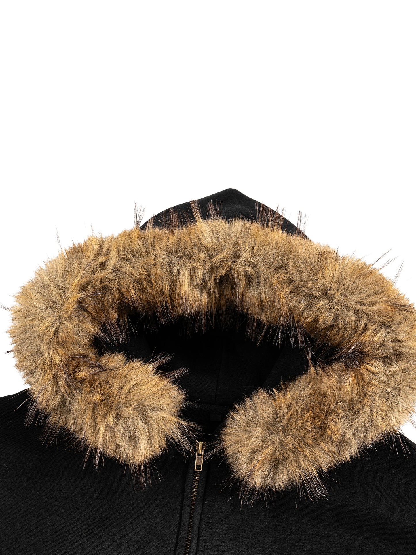 NTTB Sun Fade Boxy Detachable Fur Hoodie