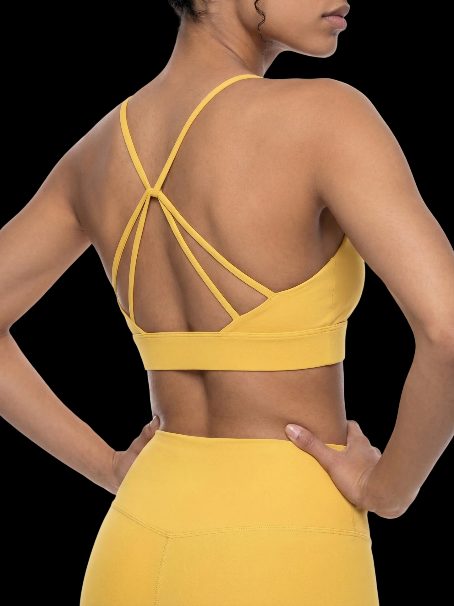 Heart Strappy Criss Cross Yoga Sports Bra