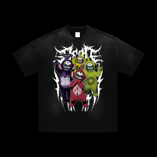 Skullytubbies Hand-Frayed Sunfade T-Shirt