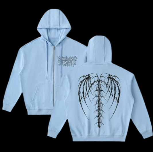NTTB Wings Drop-Shoulder Zip Up Hoodie
