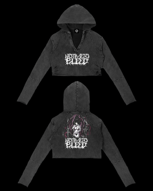 Fallen Fairy Vintage Washed Raw Edge Hoodie