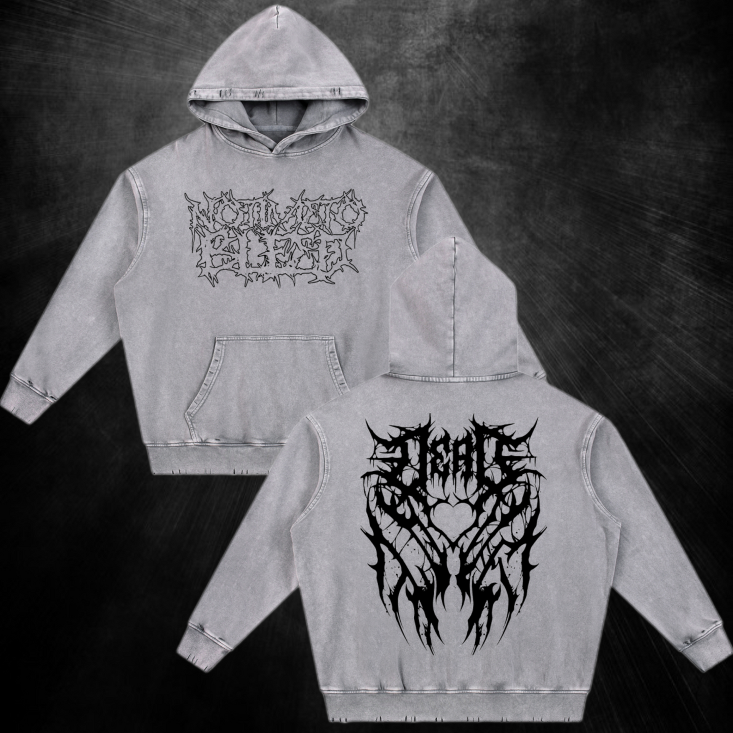 Dead Snow Wash Hand-Frayed Heavyweight  Hoodie
