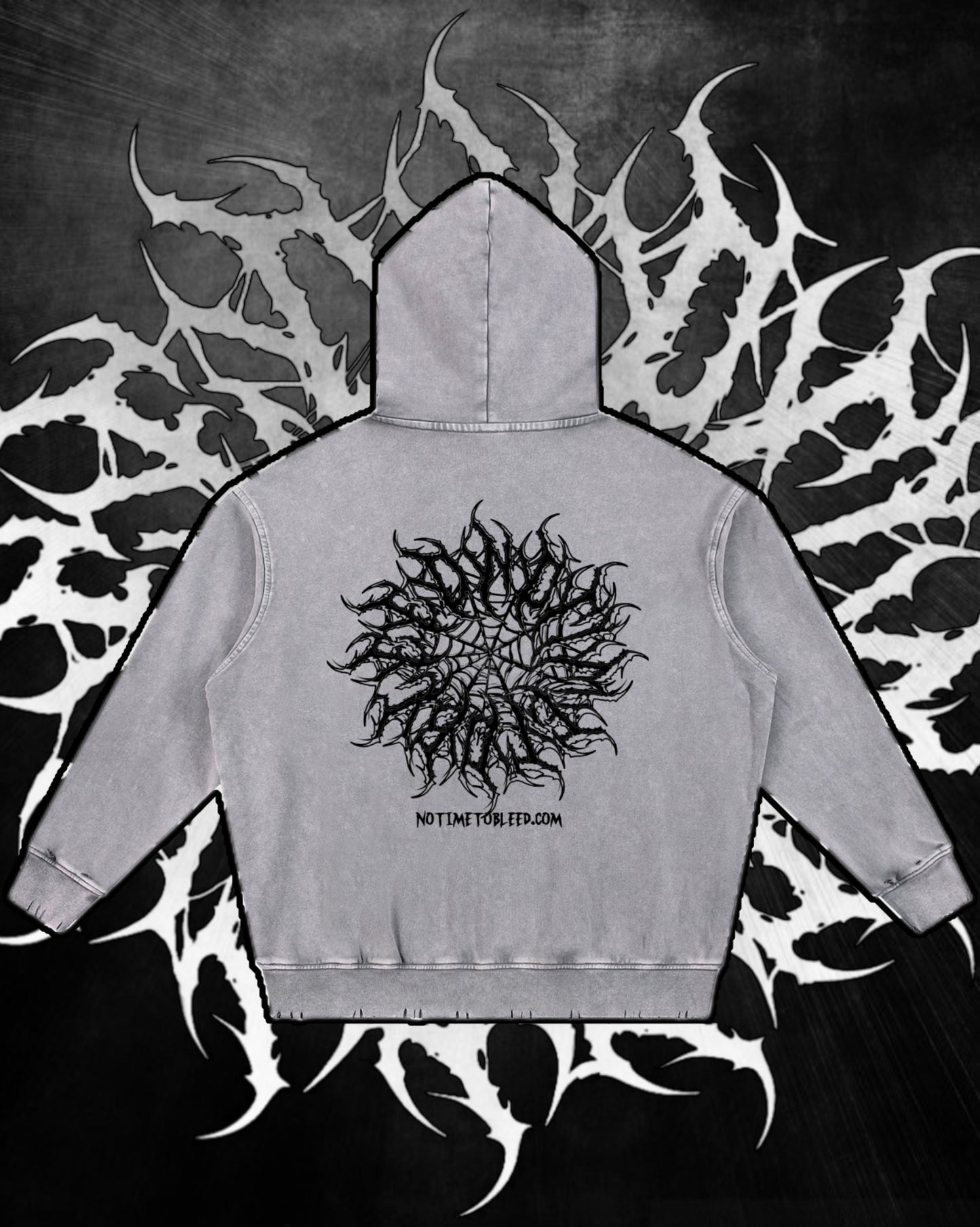 NTTB Snow Wash Hand-Frayed Heavyweight  Hoodie