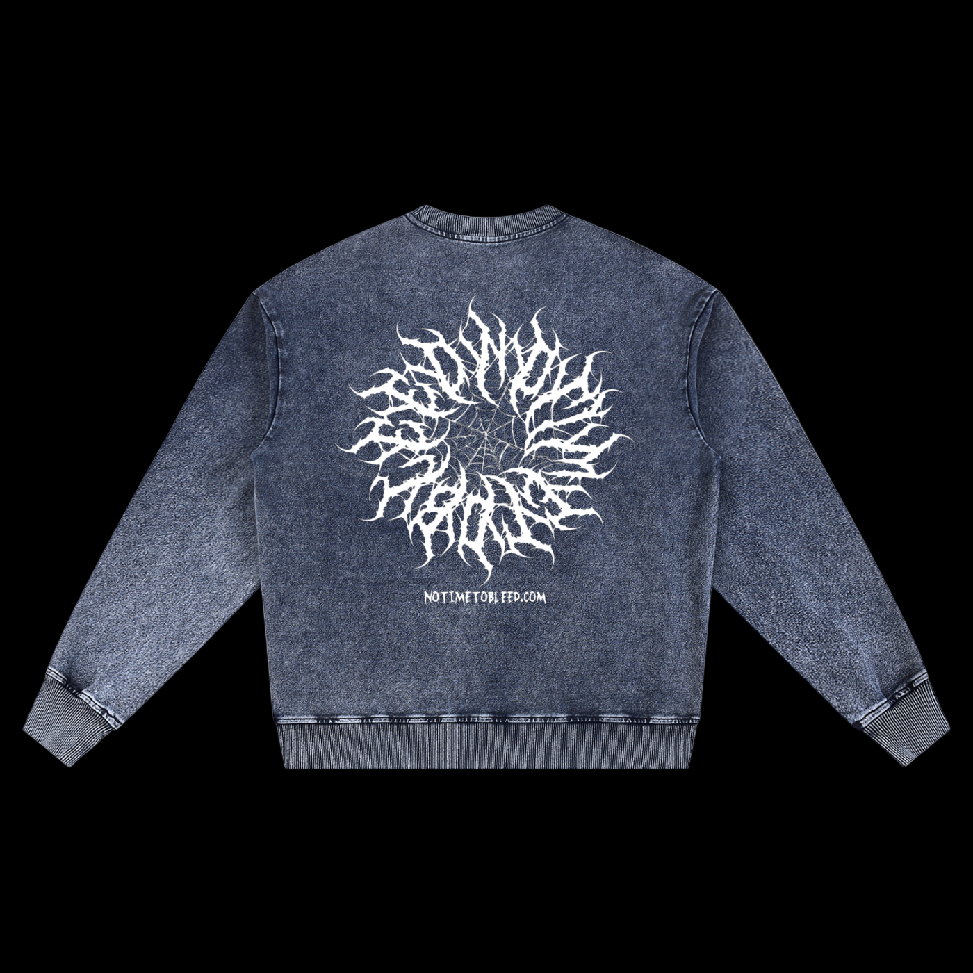 Moon Snow Wash Oversized Crewneck Sweatshirt