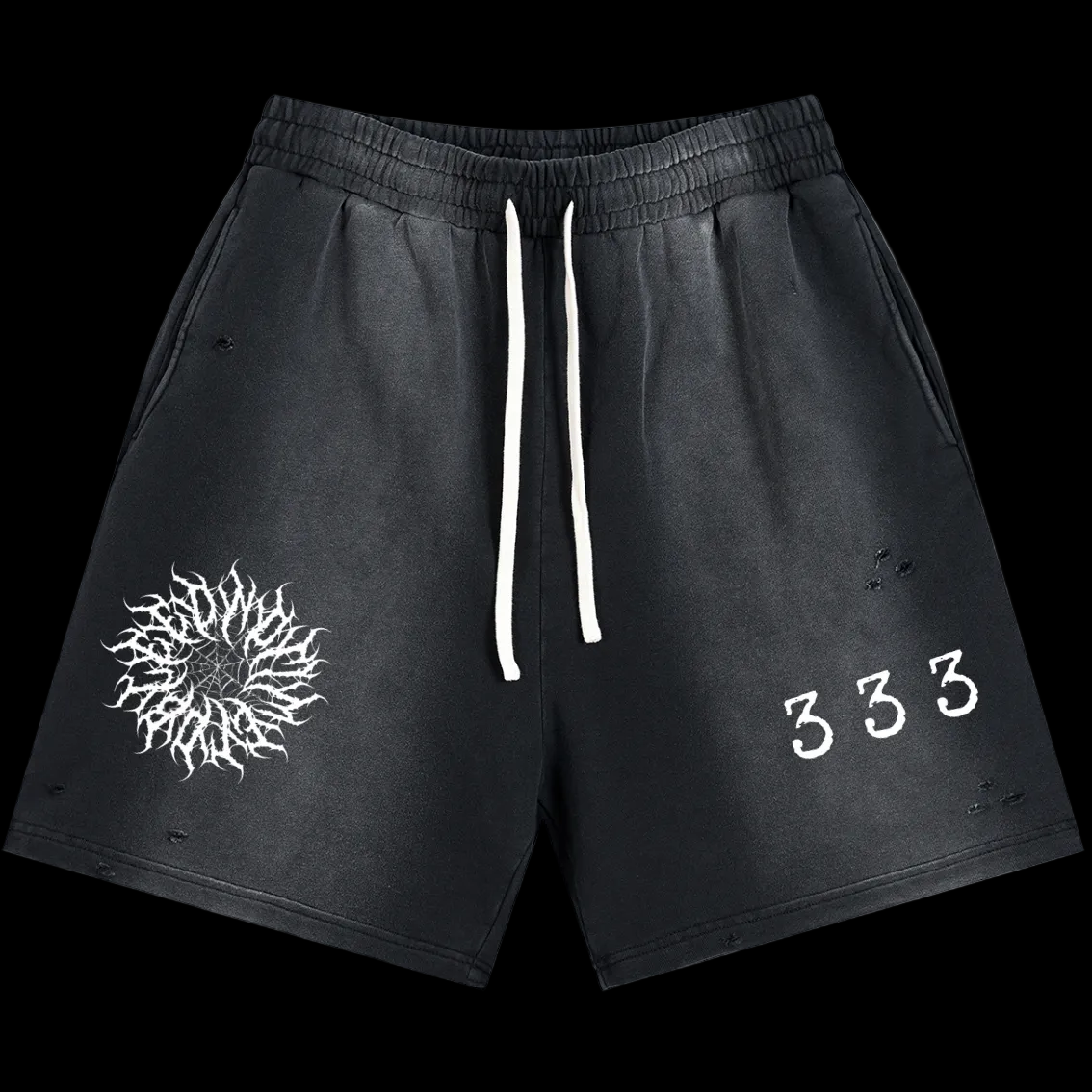 333 NTTB Sun Fade Distressed Shorts