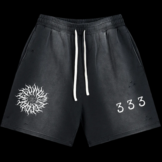333 NTTB Sun Fade Distressed Shorts