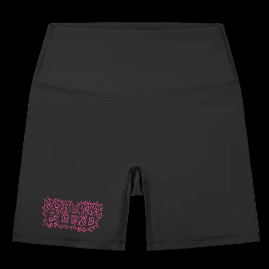 HotPink logo Women's High-Waisted Biker Shorts