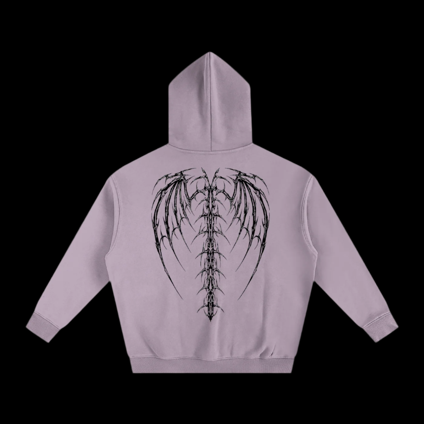 Oversize Fleeced Pastel Wings Hoodie
