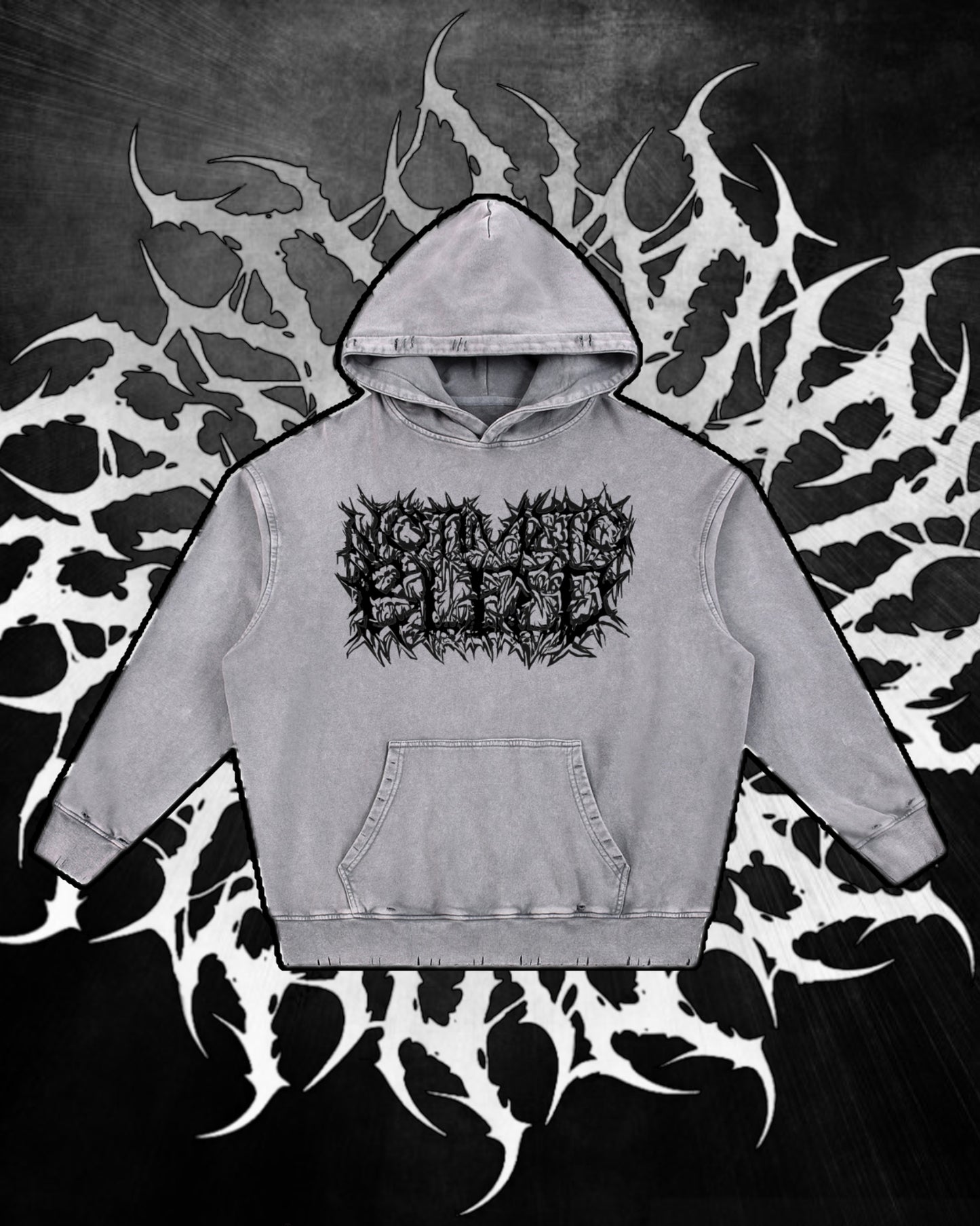 NTTB Snow Wash Hand-Frayed Heavyweight  Hoodie