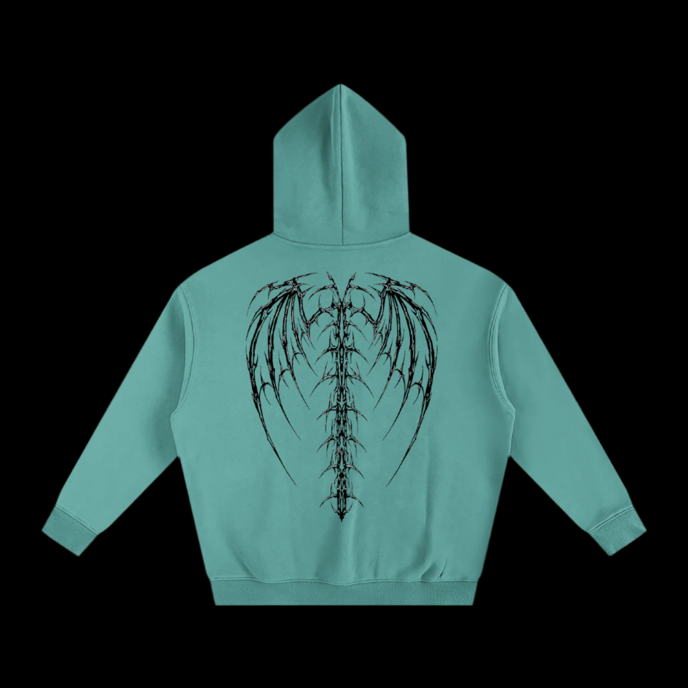 Oversize Fleeced Pastel Wings Hoodie
