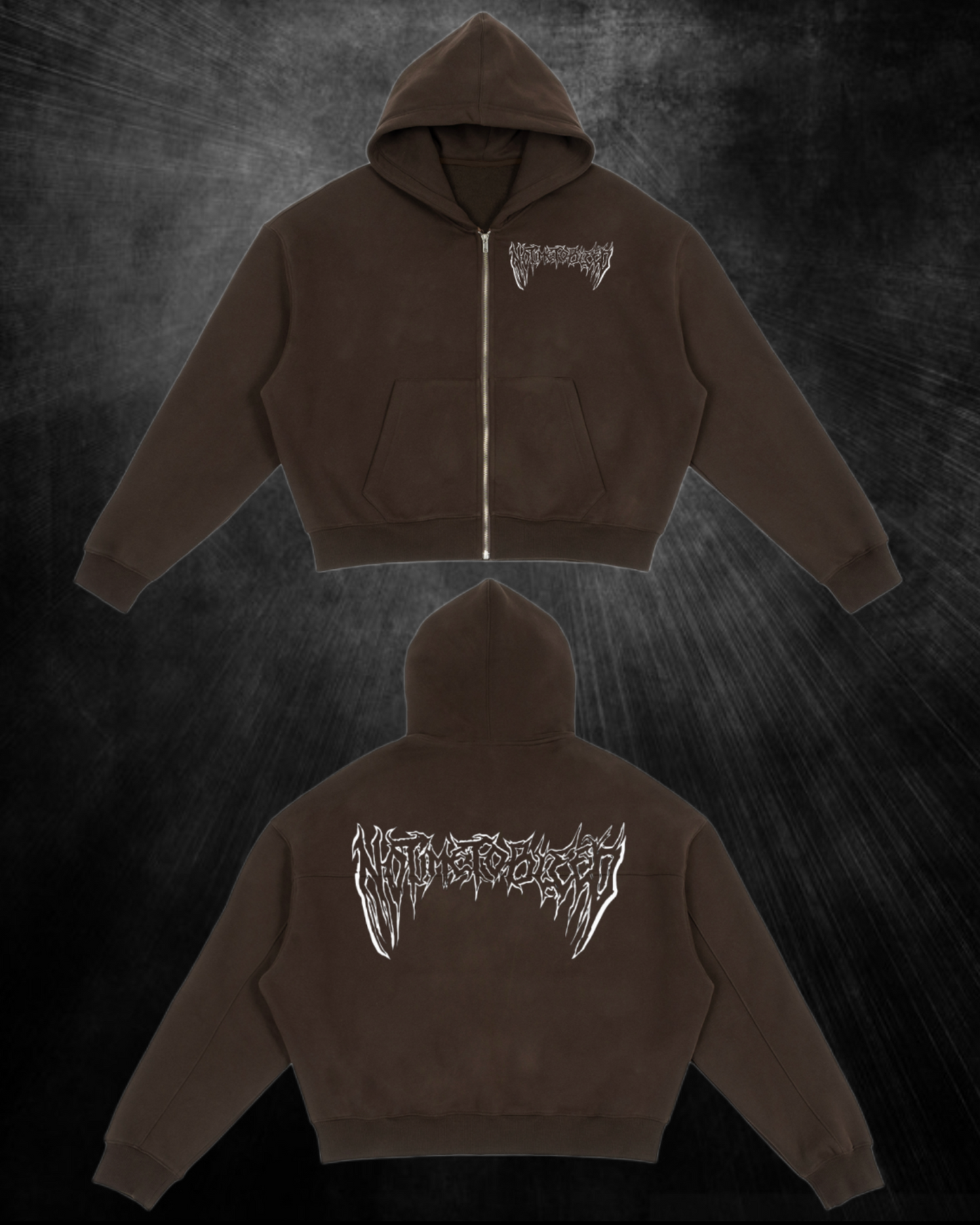 Notimetobleed Fleece Zip-Up Boxy Hoodie