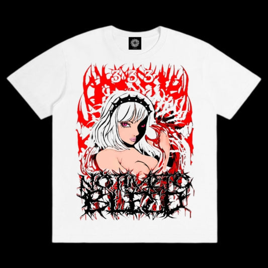 notimetobleed anime girl white T-shirt