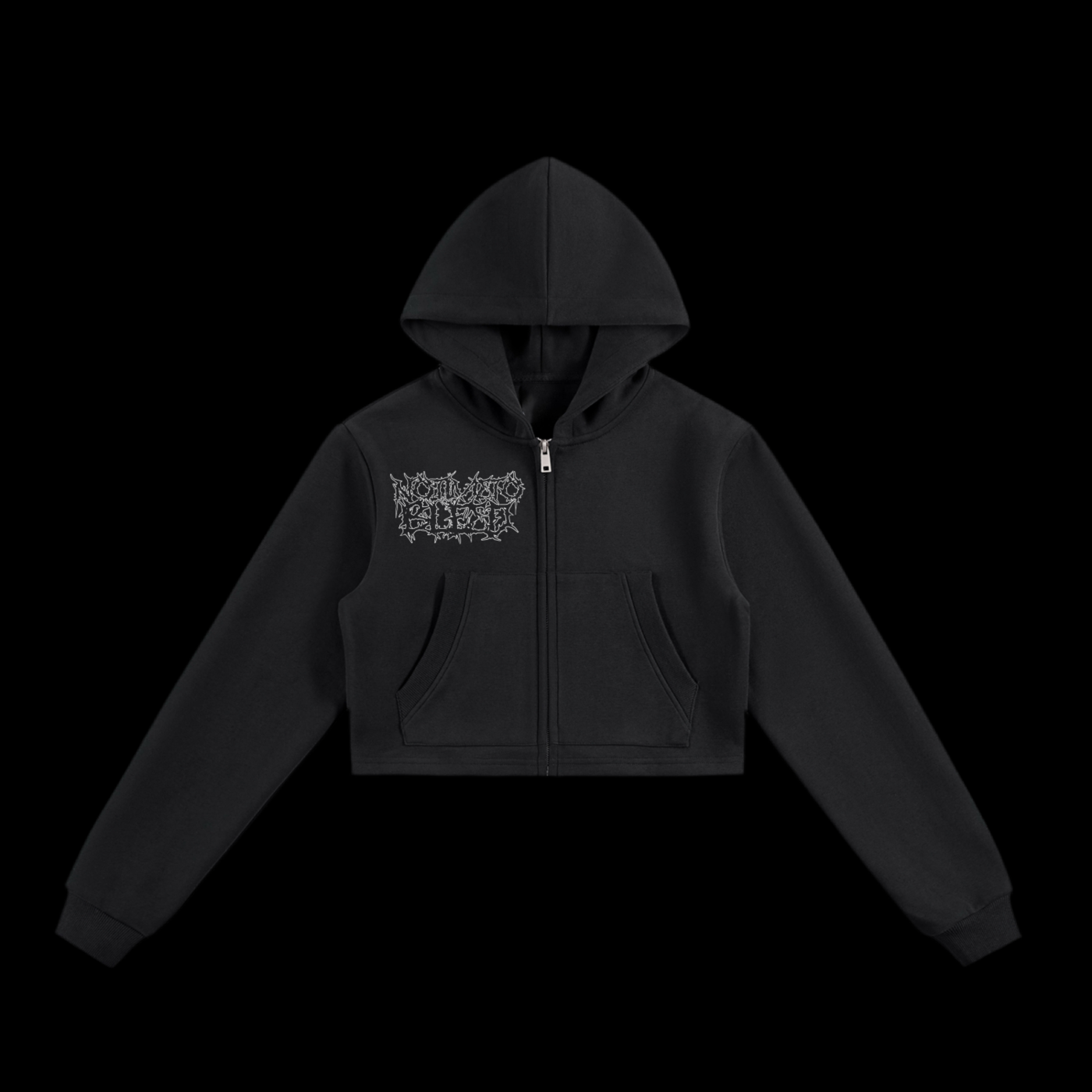 StaySpooky Cropped Zip-Up Hoodie
