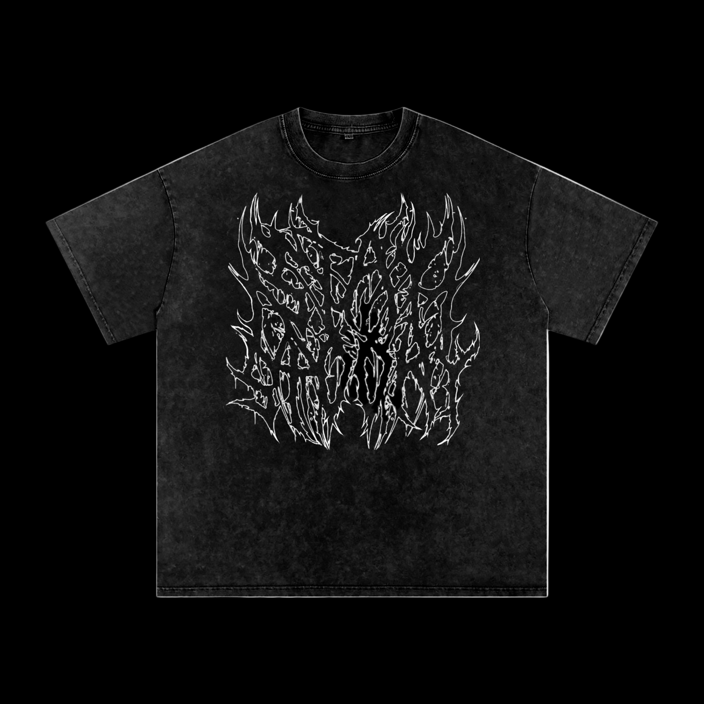 StaySpooky Wings Acid Wash Oversize T-Shirt