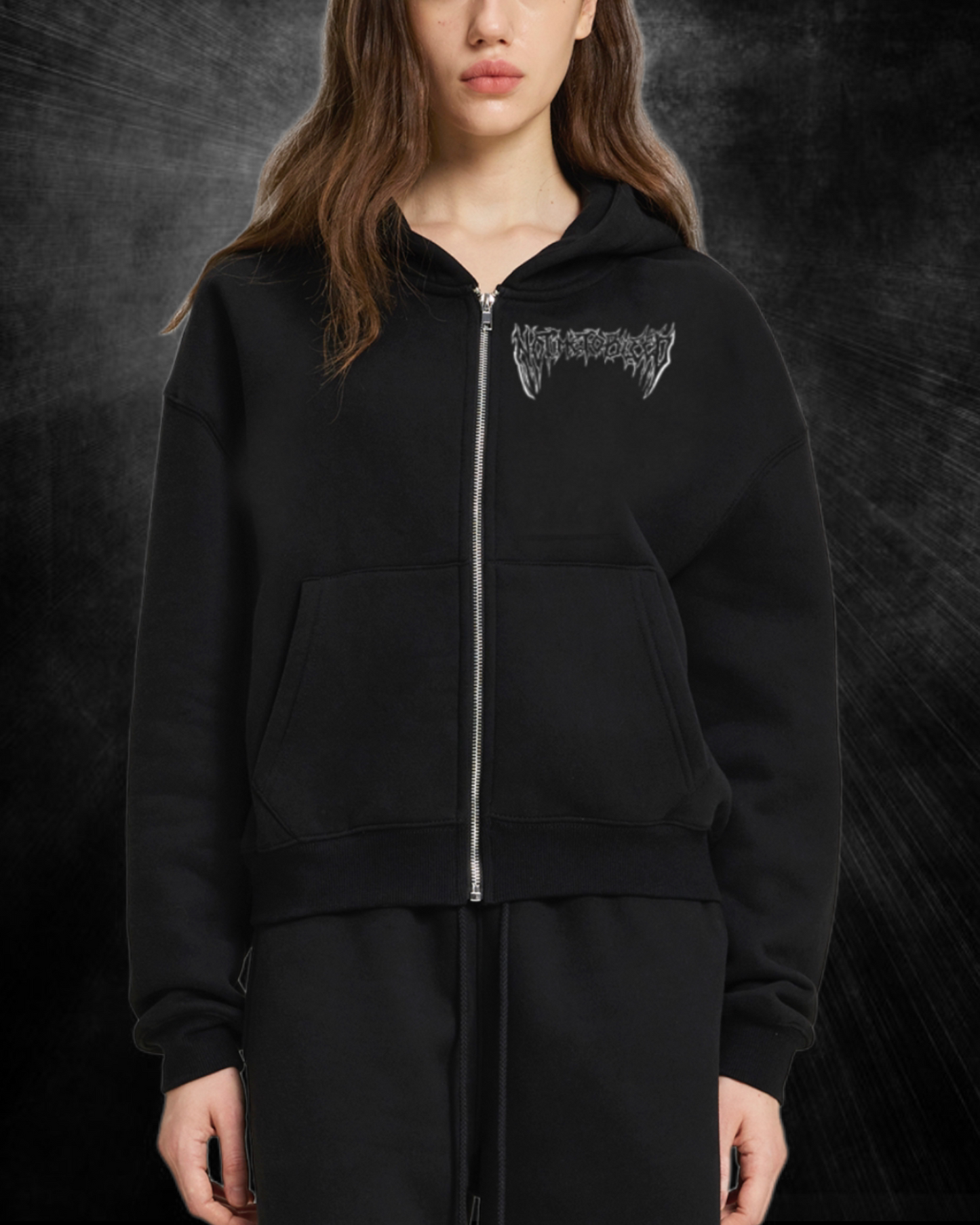 Notimetobleed Fleece Zip-Up Boxy Hoodie
