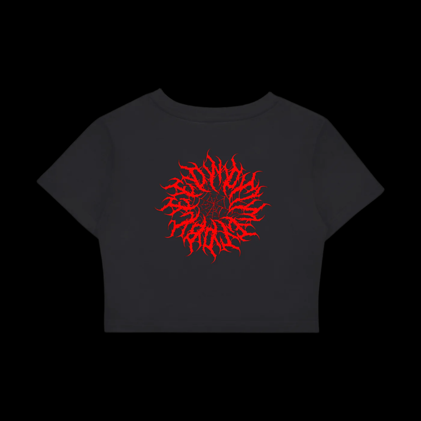 Skullytubby Women's Fitted Crop Tee | Bodycon T-ShirtS