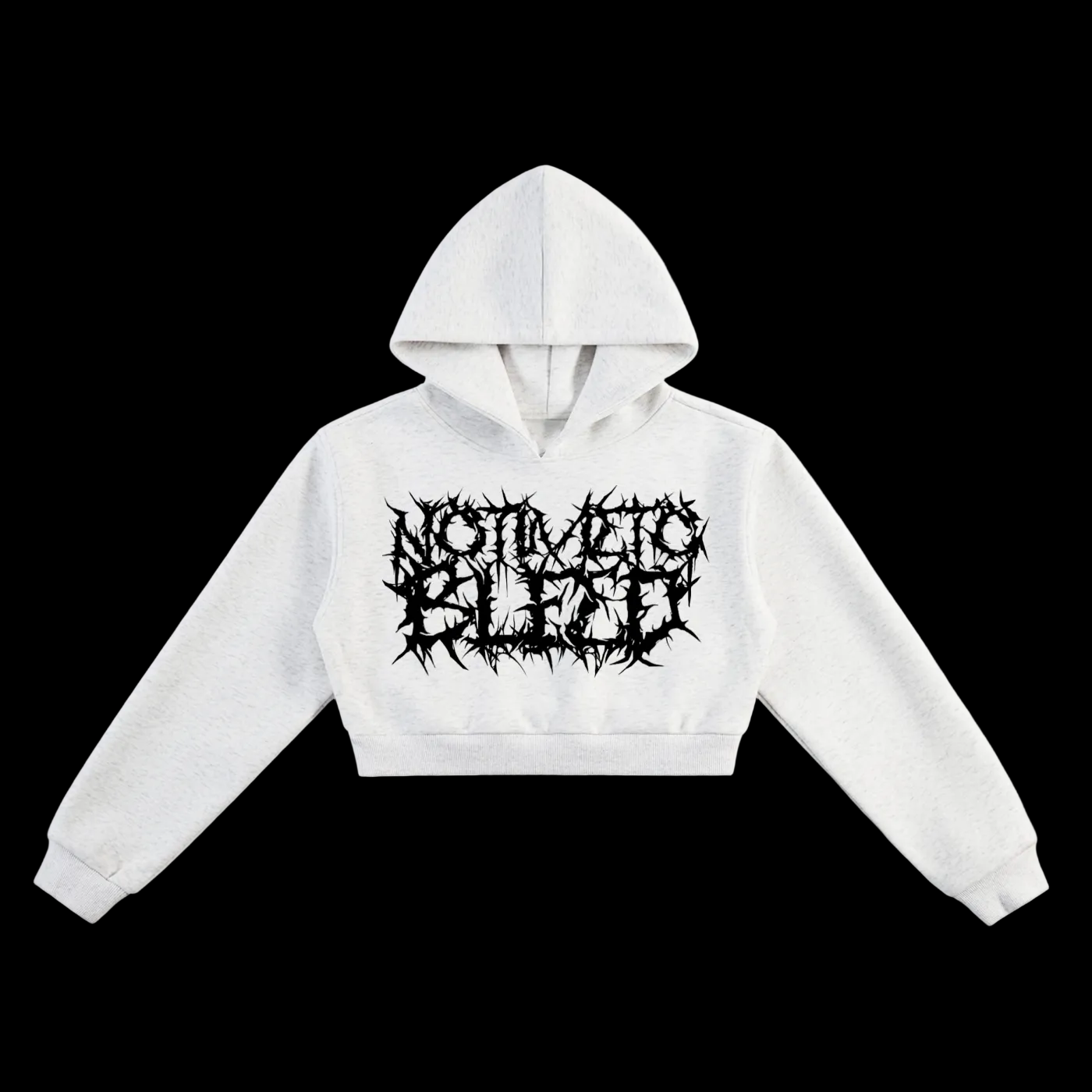 NTTB White Cropped Hoodie