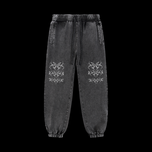 Butterfly Snow Wash Jogged Sweatpants