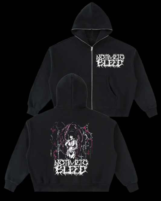 Fallen Fairy Fleeced Full-Zip Boxy Hoodie