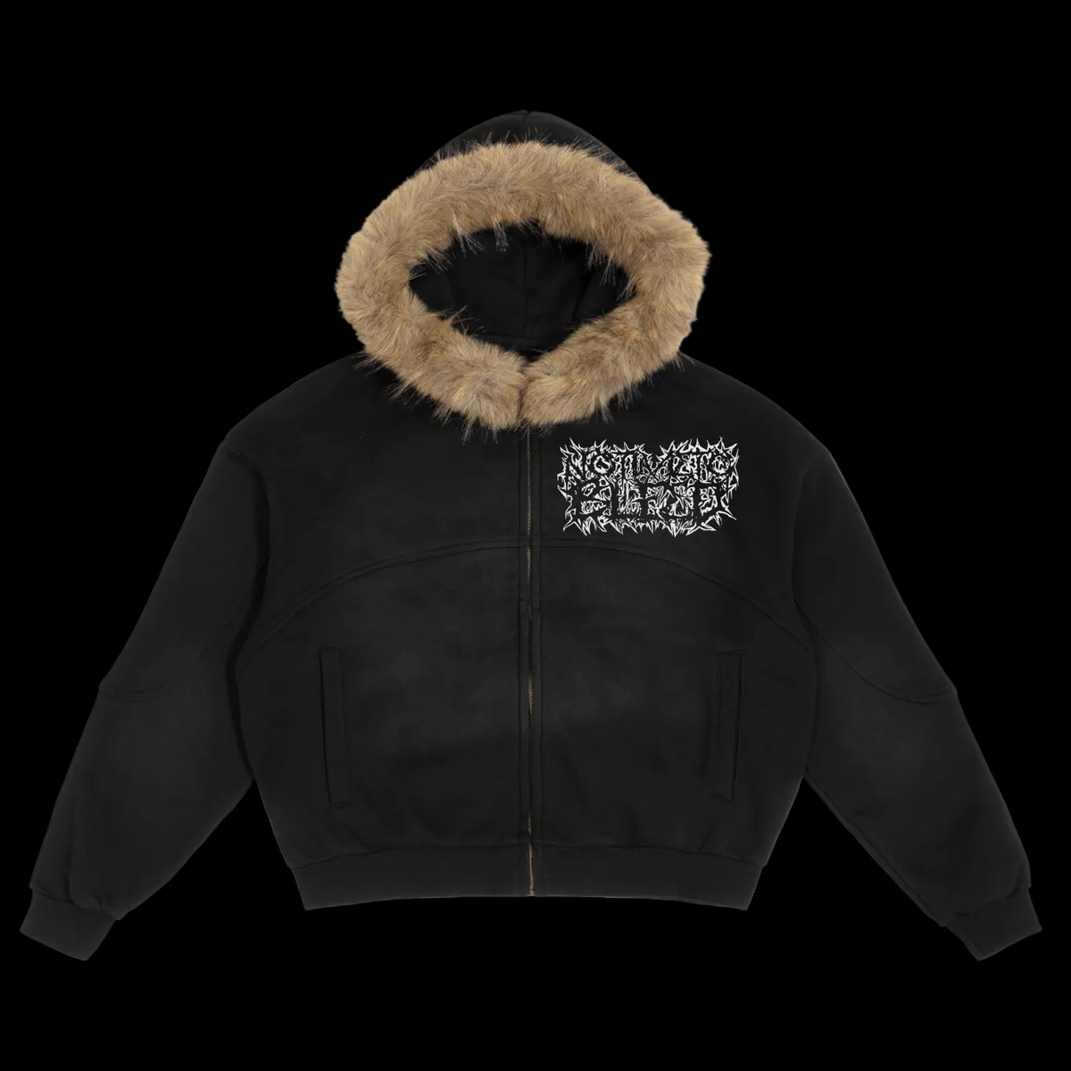 NTTB Boxy Detachable Fur Hoodie
