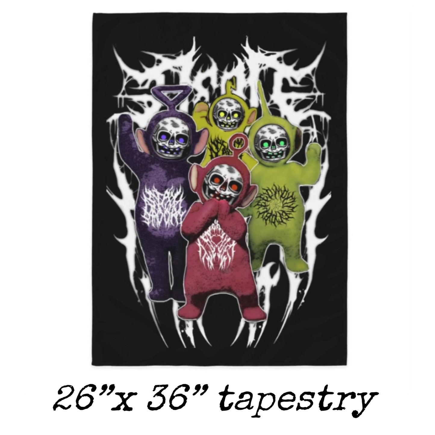 skullytubbies tapestry
