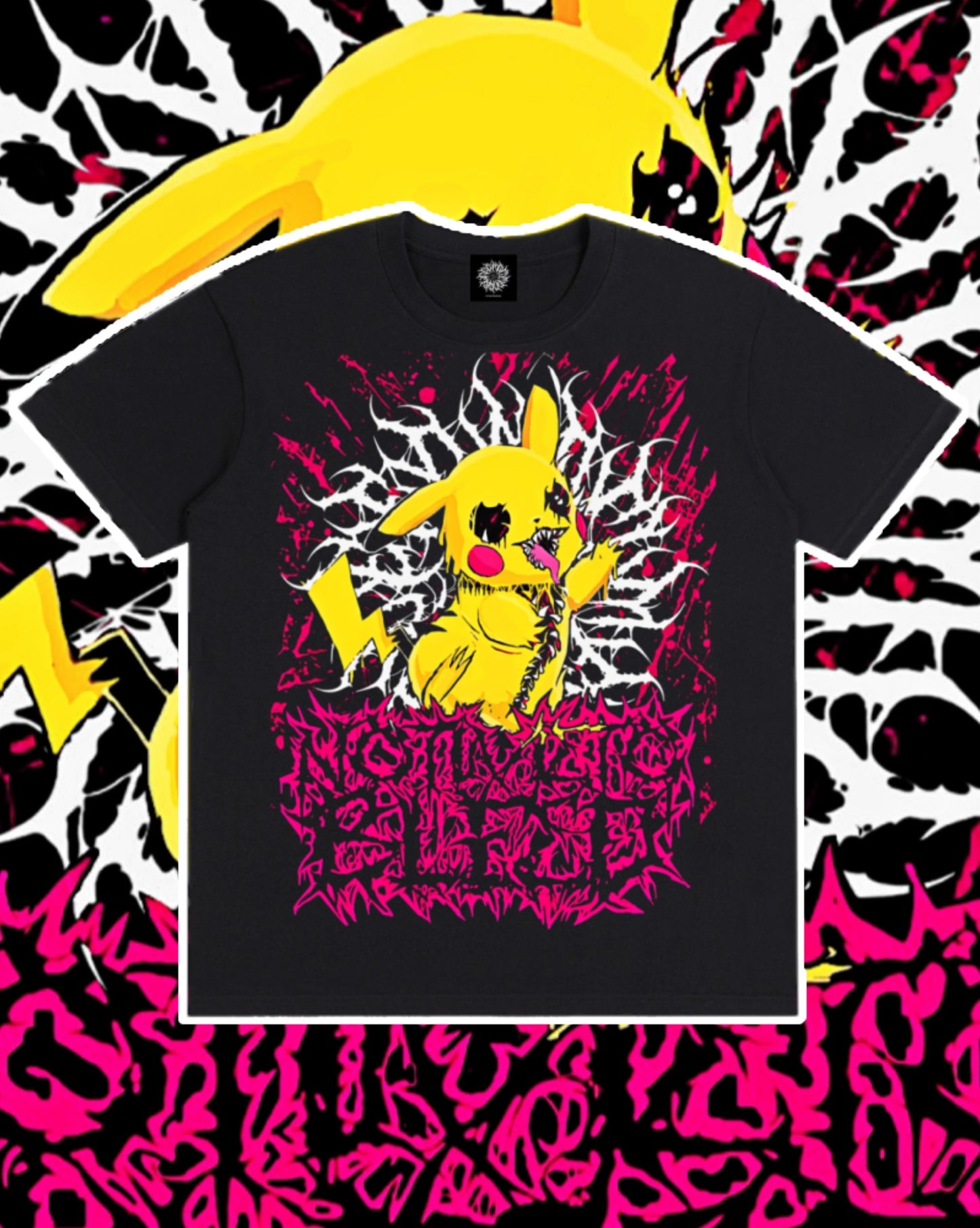 NoTime pink logo Pikachu T-Shirt