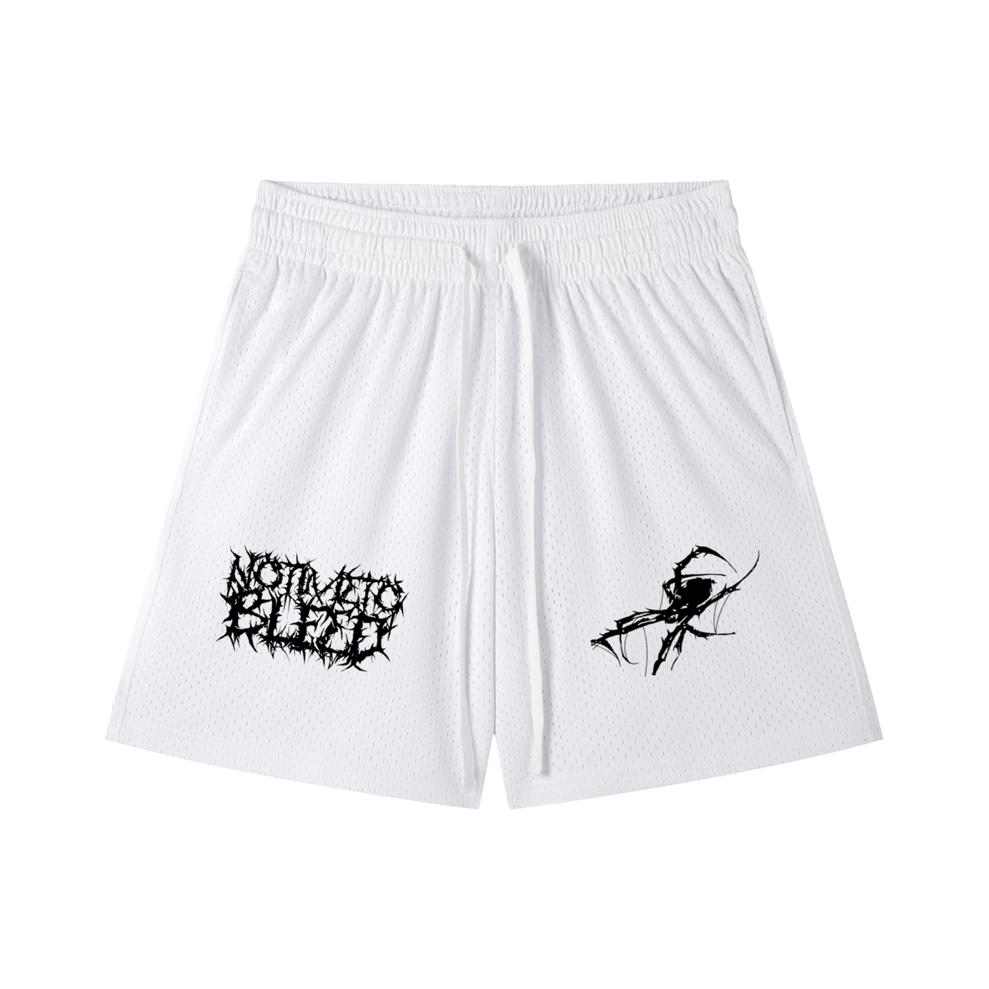 Spider Mesh Drawstring Shorts