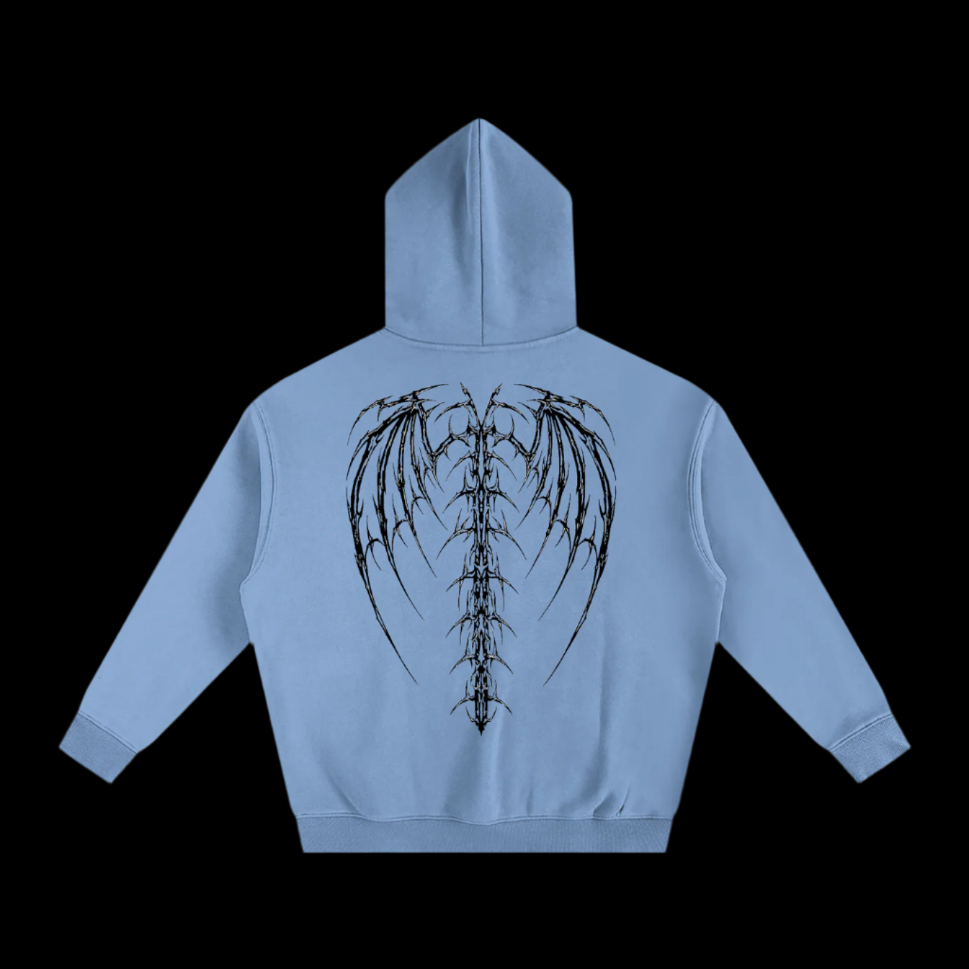 Oversize Fleeced Pastel Wings Hoodie
