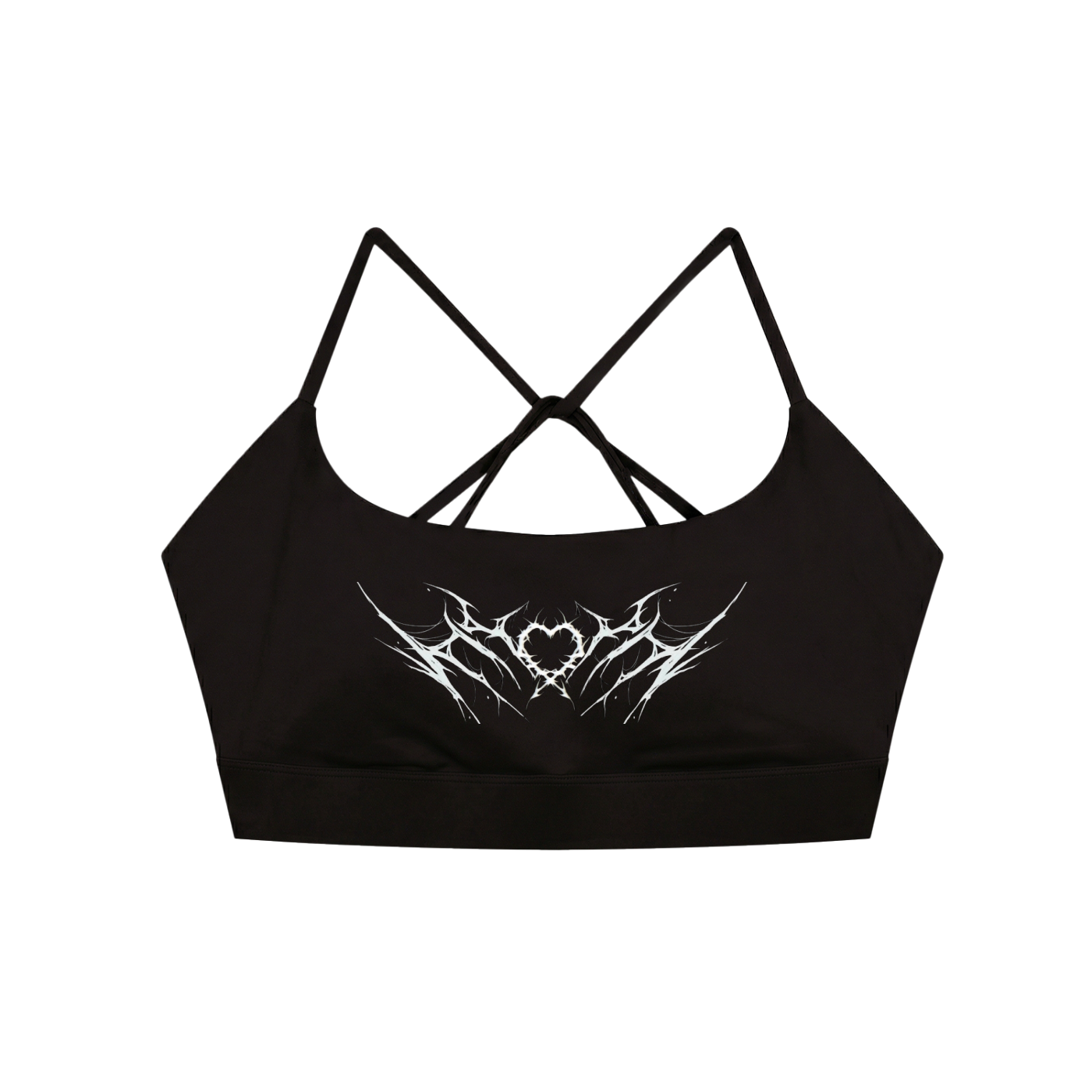 Heart Strappy Criss Cross Yoga Sports Bra
