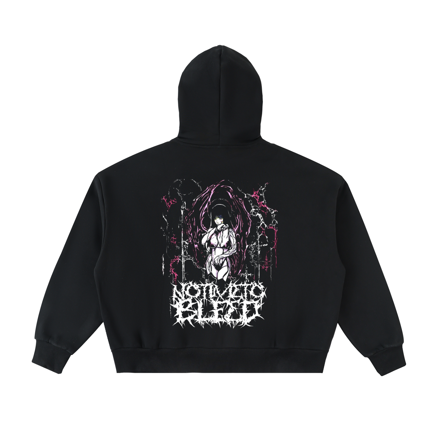 Fallen Fairy Fleeced Full-Zip Boxy Hoodie