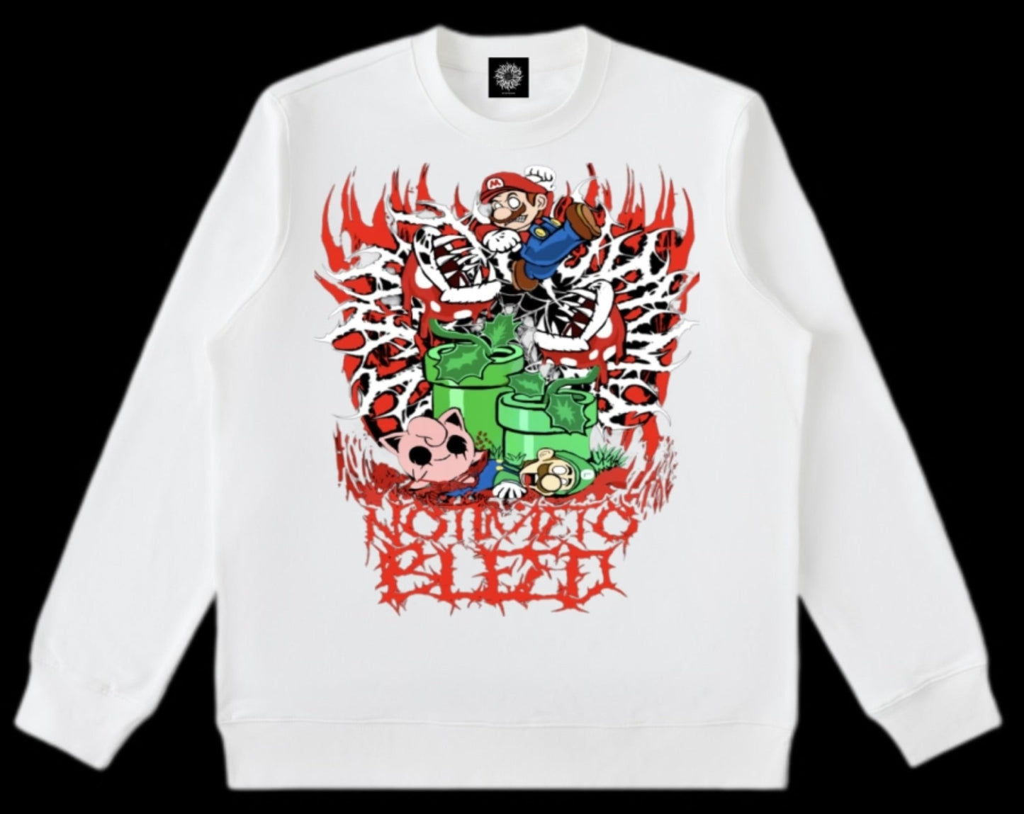 Notimetobleed Mario bros Heavyweight Crewneck  Sweatshirt