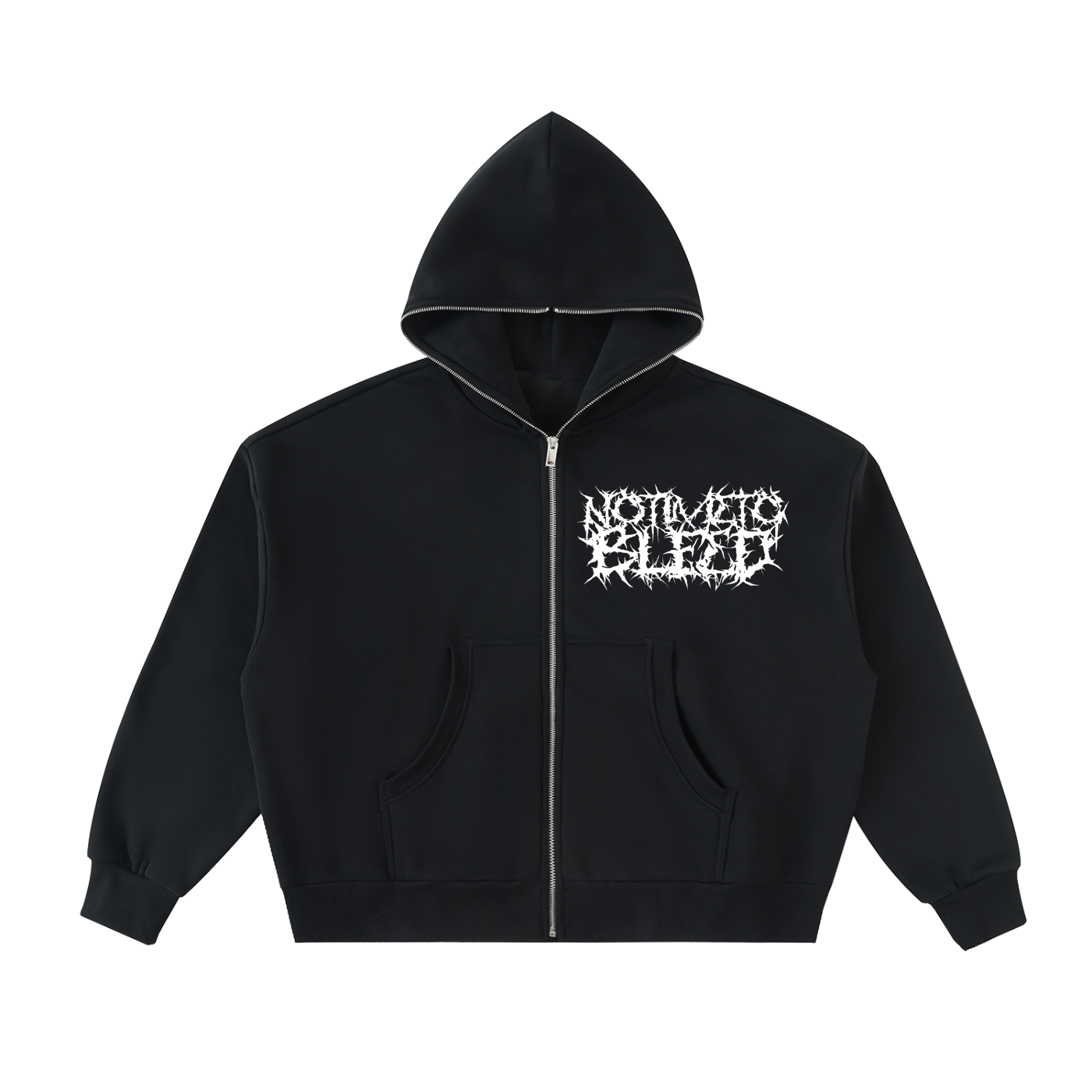 Fallen Fairy Fleeced Full-Zip Boxy Hoodie