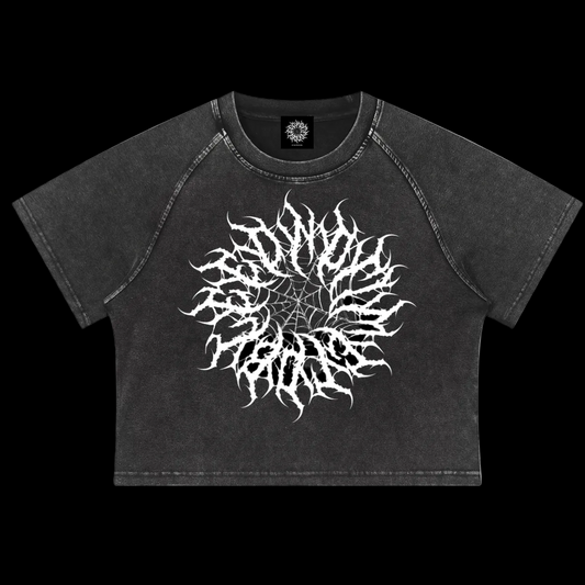 NTTB Logo Women's Mineral Wash Raglan Crop T-Shirt