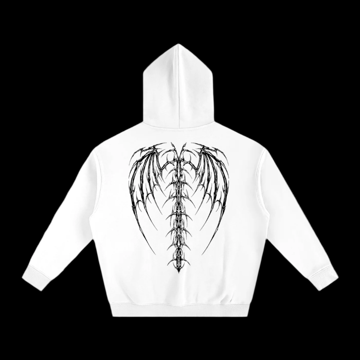 Oversize Fleeced Pastel Wings Hoodie