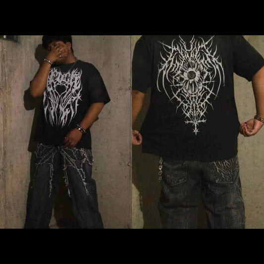 hearts beasty eye sunfade T-shirt