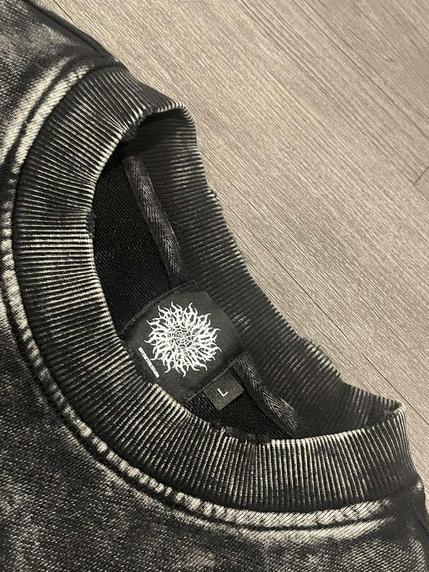 Snow Washed Hand-Frayed 333 Angel Sweatshirt