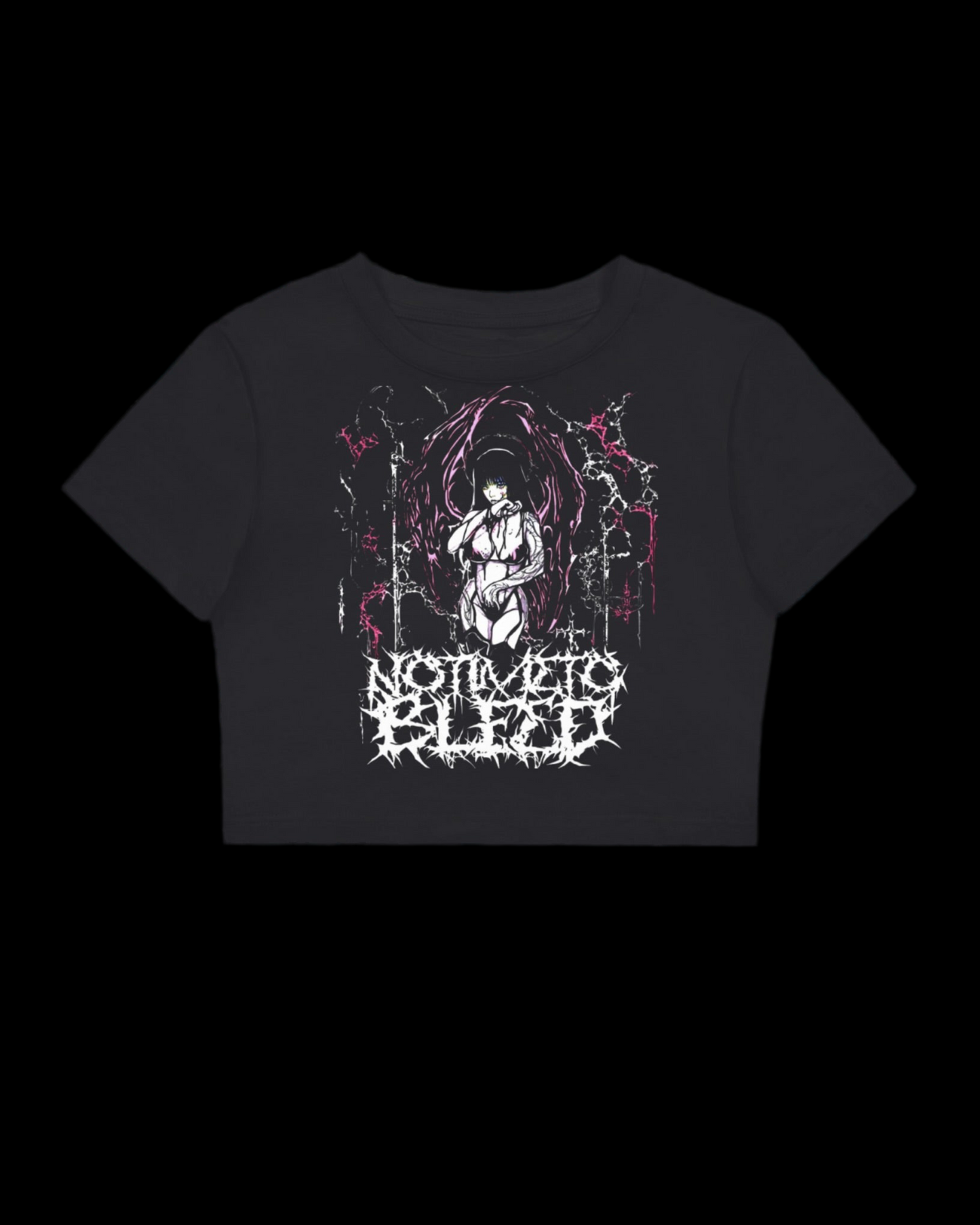 Fallen Fairy Fitted Crop Cotton T-Shirt