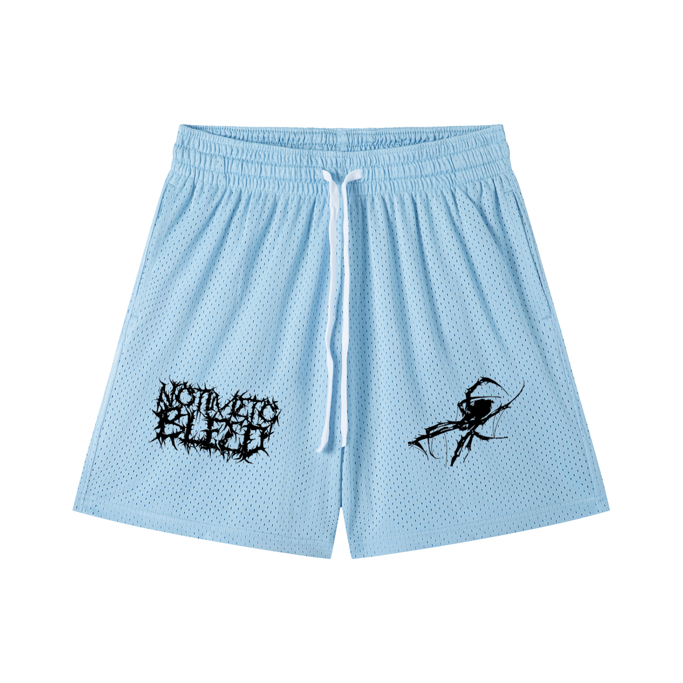 Spider Mesh Drawstring Shorts